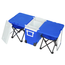 Load image into Gallery viewer, Small Folding Portable Picnic Table With Cooler