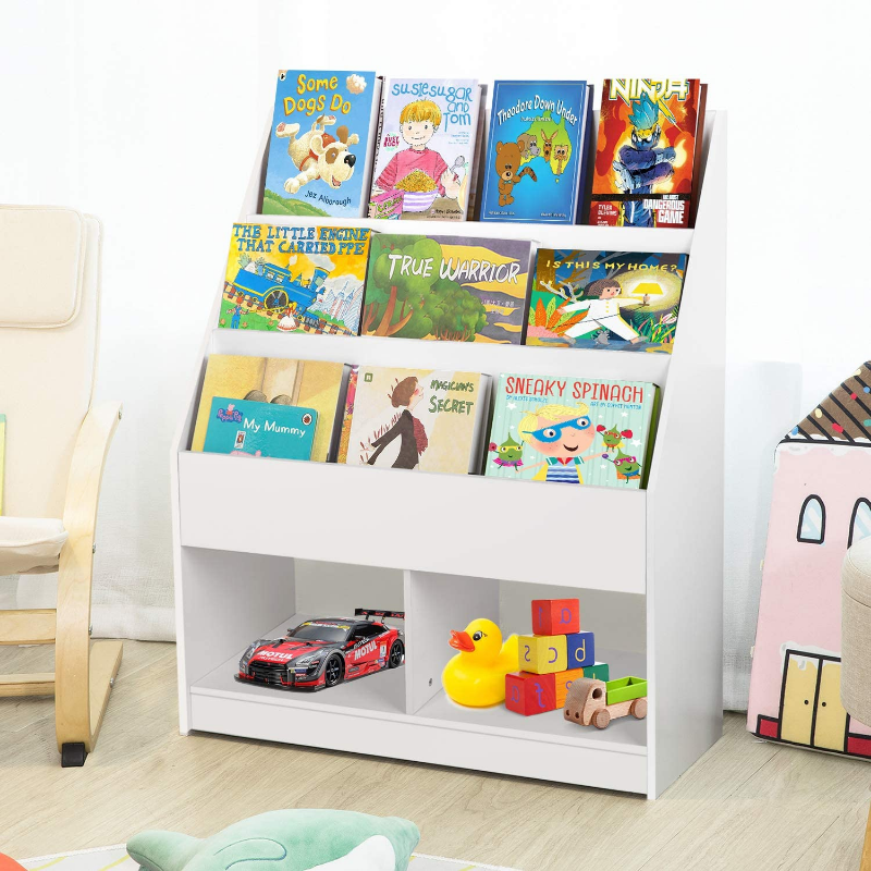 Spacious Kids Nursery Room Bookshelf Zincera