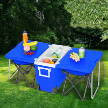Load image into Gallery viewer, Small Folding Portable Picnic Table With Cooler