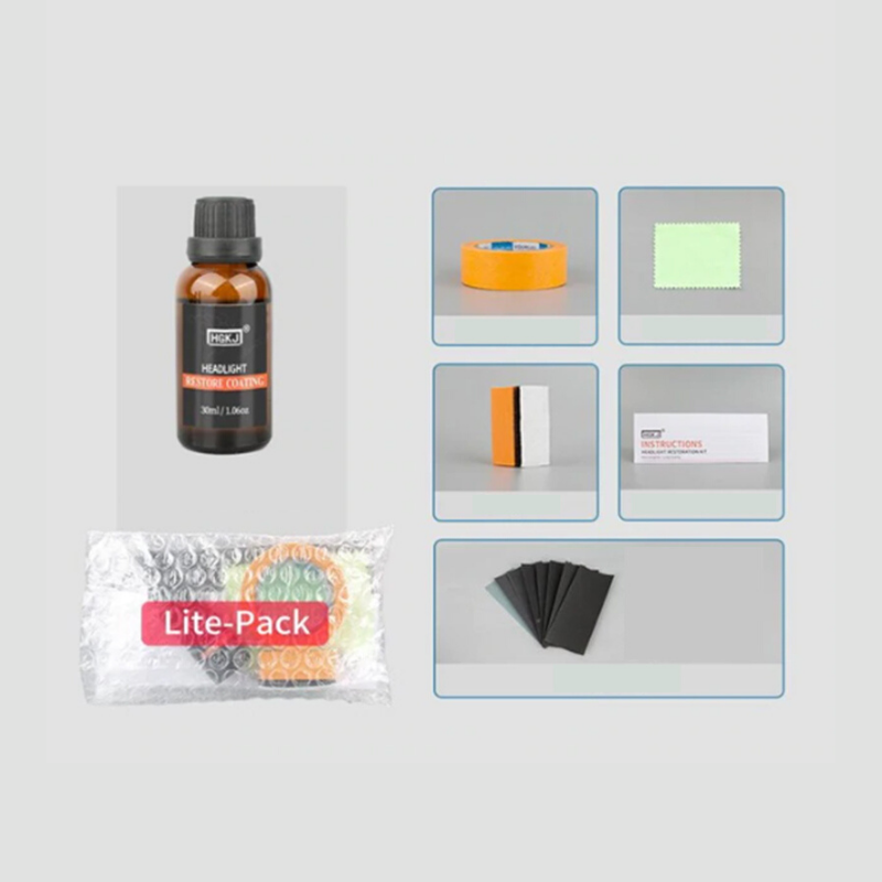 Premium Car Headlight Lens Restoration Cleaner Kit Zincera