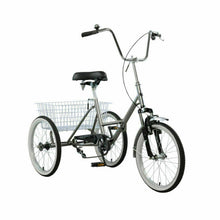 Load image into Gallery viewer, Deluxe Folding Adult Three Wheel Tricycle Bike With Basket 20"