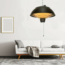 Load image into Gallery viewer, Compact Hanging Electric Infrared Halogen Patio Heater 1500W