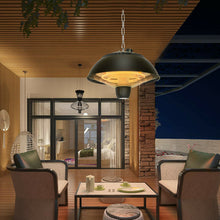 Load image into Gallery viewer, Compact Hanging Electric Infrared Halogen Patio Heater 1500W
