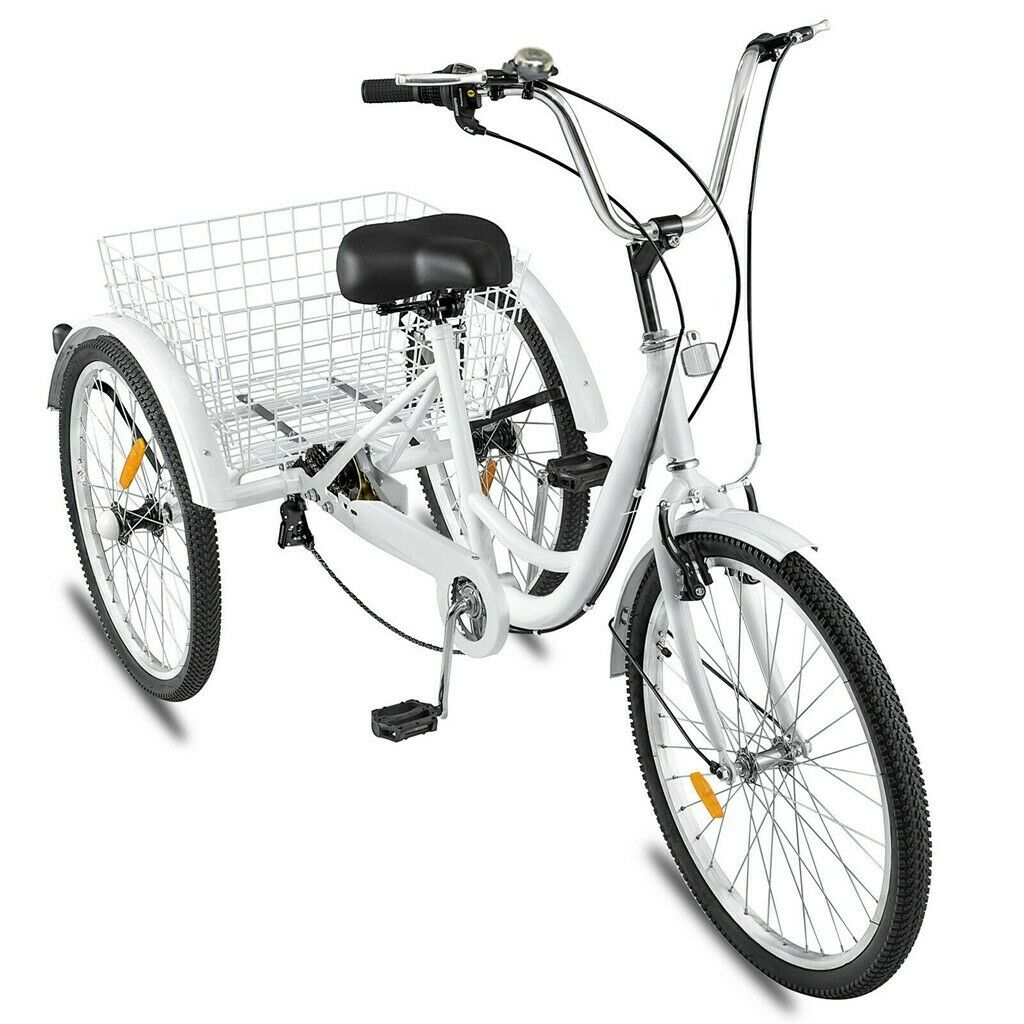 Heavy Duty Adult Three Wheeled Tricycle Bike 24 Zincera