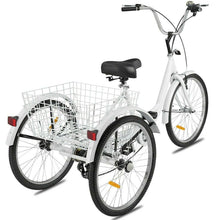 Load image into Gallery viewer, Heavy Duty Adult Three Wheeled Tricycle Bike 24"