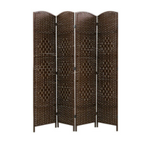 Load image into Gallery viewer, Modern Wooden 4-Panel Folding Room Divider Partition Screen