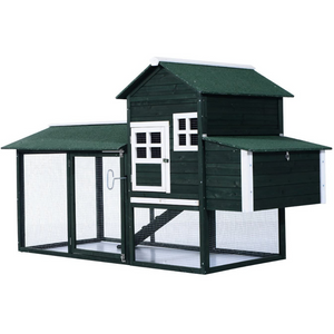 Large Spacious Portable Wooden Backyard Chicken Coop 84"