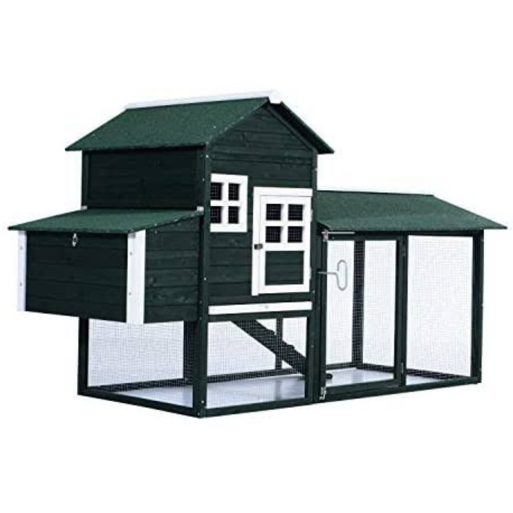 Large Spacious Portable Wooden Backyard Chicken Coop 84