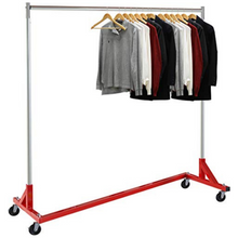 Load image into Gallery viewer, Large Portable Heavy Duty Clothes Rolling Z Rack