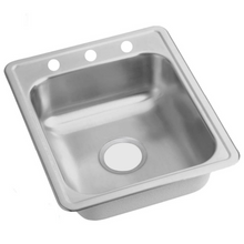 Load image into Gallery viewer, Single Bowl Stainless Steel Drop In Overmount Kitchen Sink