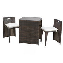 Load image into Gallery viewer, Deluxe Outdoor 3 Piece Table And Chairs Bistro Set