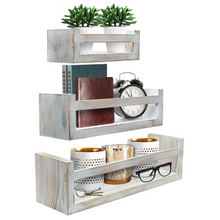 Load image into Gallery viewer, Premium Wall Mounted Floating Wooden Rustic Kitchen Shelves