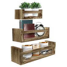 Load image into Gallery viewer, Premium Wall Mounted Floating Wooden Rustic Kitchen Shelves