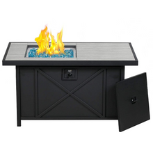 Load image into Gallery viewer, Large Outdoor Rectangle Propane Coffee Fire Pit Table