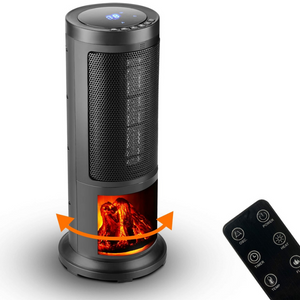 Powerful Compact Electric Infrared Tower Patio Heater With Thermostat