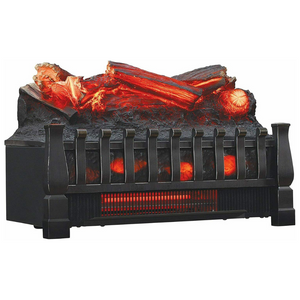 Electric Indoor Infrared Fireplace Logs Heater With Remote