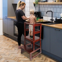 Load image into Gallery viewer, Heavy Duty Kids Kitchen Learning Helper Step Stool Tower