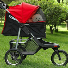 Load image into Gallery viewer, Large Portable 3 Wheeled Dog Jogging Stroller Carriage