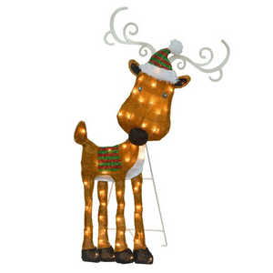 Premium Outdoor Light Up Christmas Reindeer Decoration Statue