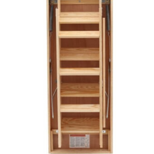 Load image into Gallery viewer, Heavy Duty Universal Wooden Pull Down Attic Access Stairs Ladder
