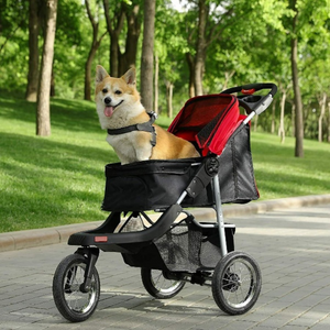Large Portable 3 Wheeled Dog Jogging Stroller Carriage
