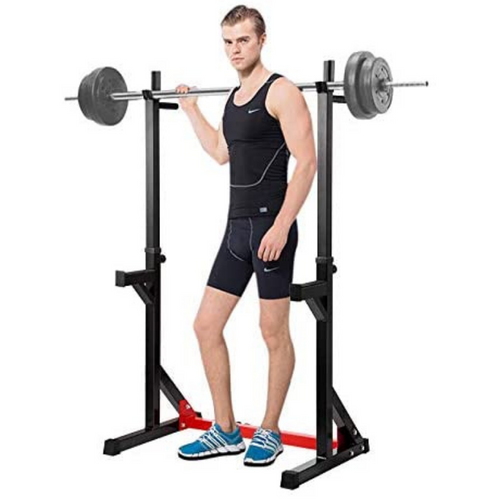 Adjustable Home Gym Bench Press And Squat Barbell Half Rack | Zincera