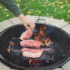 Outdoor Round Fire Pit Cooking Grill Grate | Zincera