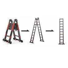Load image into Gallery viewer, Heavy Duty Extendable Retracting Telescoping Aluminium Ladder | Zincera