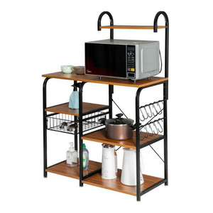 Premium Kitchen Microwave Storage Cart Stand 35.5" | Zincera