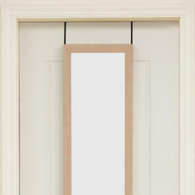 Load image into Gallery viewer, Natural Over Door Mounted Hanging Mirror 42&quot; x 14&quot; | Zincera
