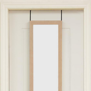 Natural Over Door Mounted Hanging Mirror 42" x 14" | Zincera
