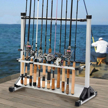 Load image into Gallery viewer, Portable Large Fishing Rod Holder Storage Rack | Zincera