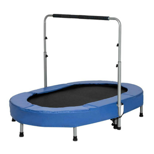 Small Foldable Fitness Workout Exercise Trampoline With Handlebar 56" | Zincera
