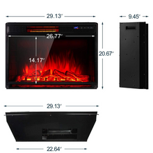 Load image into Gallery viewer, Premium Indoor LED Electric Fireplace Heater Insert | Zincera