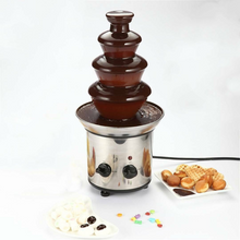 Load image into Gallery viewer, 4 Tier Chocolate Fondue Fountain Stainless Steel Machine