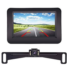 Load image into Gallery viewer, Car Rear View License Plate Backup Camera Kit With Monitor