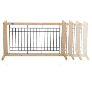 Solid Wood Indoor Freestanding Adjustable Pet Gate 21"