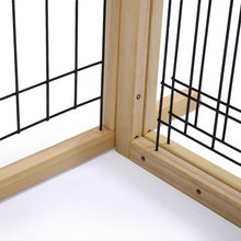 Load image into Gallery viewer, Solid Wood Indoor Freestanding Adjustable Pet Gate 21&quot;