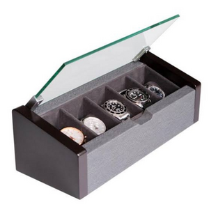 Premium Modern Luxury Watch Holder Display Box With Glass Top