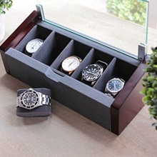 Load image into Gallery viewer, Premium Modern Luxury Watch Holder Display Box With Glass Top