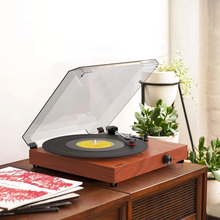Load image into Gallery viewer, Portable Wooden Retro Bluetooth Vinyl Record Player