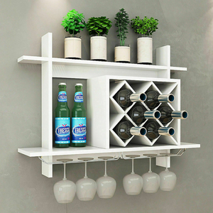 Premium Wooden Wall Mounted Wine Glass Holder Shelf Rack