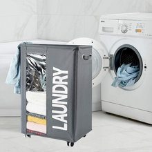 Load image into Gallery viewer, Roller Laundry Hamper Basket Cart With Wheels