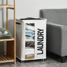 Load image into Gallery viewer, Roller Laundry Hamper Basket Cart With Wheels