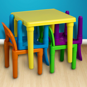Colorful Kids Activity Learning Play Table And Chairs Set