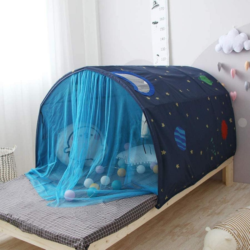 over bed tent Kids Indoor Pop Up Privacy Over Bed Tent– Zincera