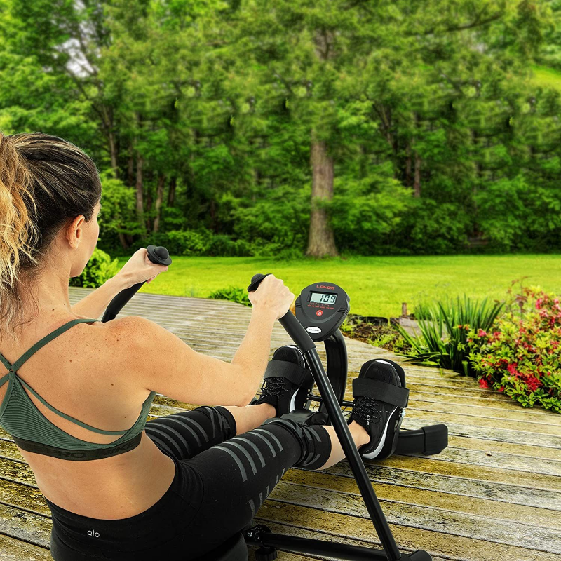 Adjustable Compact Seated Home Back Rowing Exercise Machine– Zincera