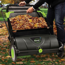 Load image into Gallery viewer, Leaf Collecting Push Lawn / Yard Sweeper