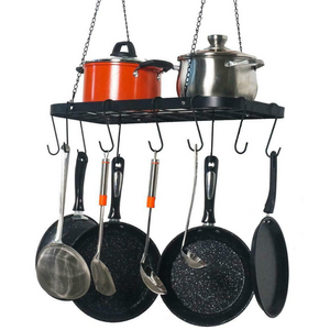 Ceiling Hanging Pots And Pans Organizer Rack 24"