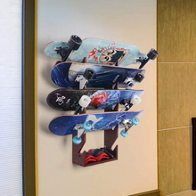 Load image into Gallery viewer, Heavy Duty Skateboard Wall Mounted Holder Rack